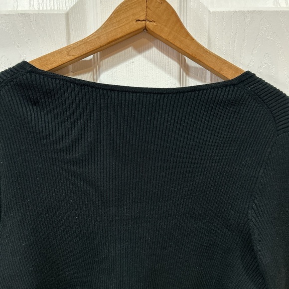 Madewell Black Cropped Button-Up Sweater – Size XL - Picture 5 of 8